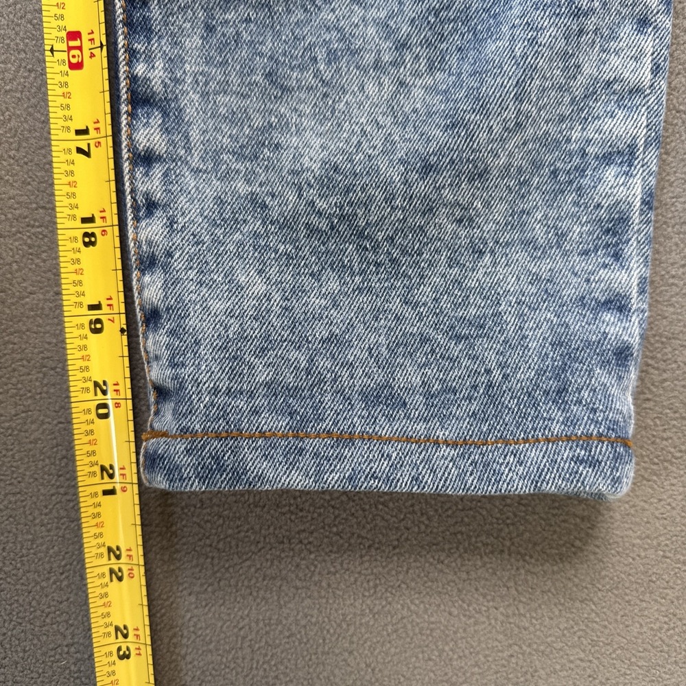 Sezane‎ Jeans Womens 34 Blue Austin High Waist Pleat Paperbag Preppy HEMMED READ - Picture 13 of 16